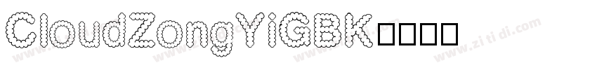 CloudZongYiGBK字体转换