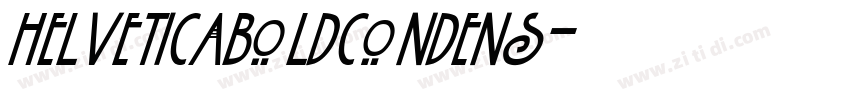 HelveticaBoldCondens字体转换