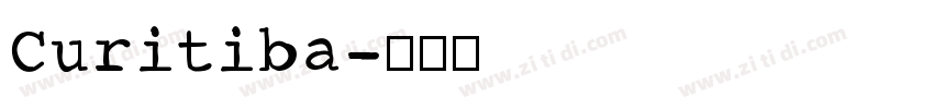 Curitiba字体转换