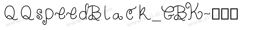 QQspeedBlack_GBK字体转换