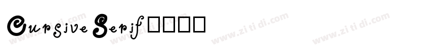 CursiveSerif字体转换