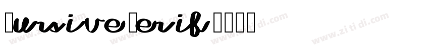CursiveSerif字体转换