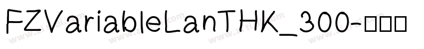 FZVariableLanTHK_300字体转换