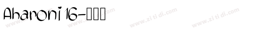 Aharoni16字体转换