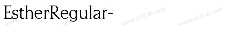 EstherRegular字体转换