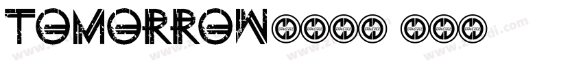 TOMORROW字体下载字体转换
