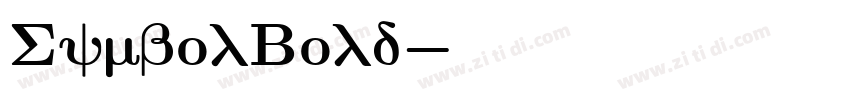 SymbolBold字体转换