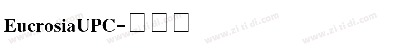 EucrosiaUPC字体转换