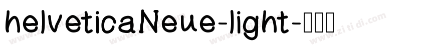 helveticaNeue-light字体转换