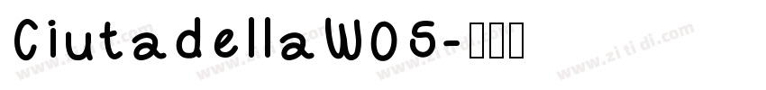 CiutadellaW05字体转换