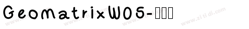 GeomatrixW05字体转换