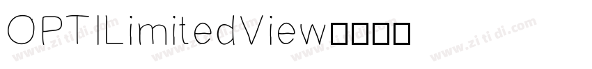 OPTILimitedView字体转换