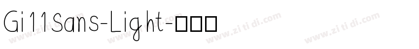 Gi11Sans-Light字体转换