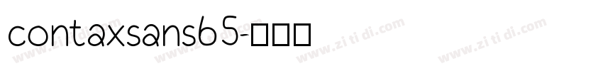 contaxsans65字体转换