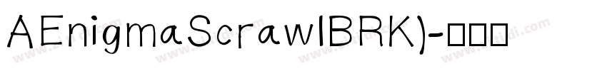 AEnigmaScrawlBRK)字体转换