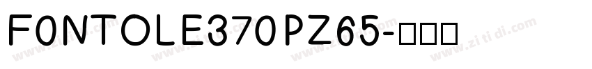 F0NTOLE370PZ65字体转换