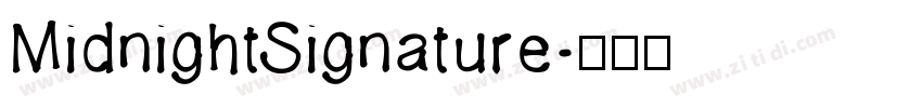 MidnightSignature字体转换