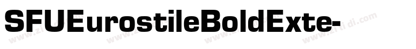 SFUEurostileBoldExte字体转换