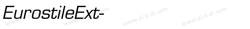 EurostileExt字体转换