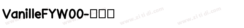VanilleFYW00字体转换