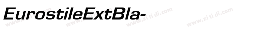 EurostileExtBla字体转换