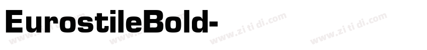 EurostileBold字体转换