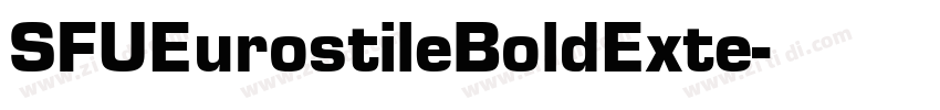SFUEurostileBoldExte字体转换