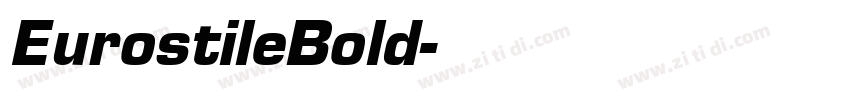 EurostileBold字体转换