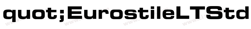 quot;EurostileLTStd-Bold字体转换