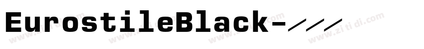 EurostileBlack字体转换