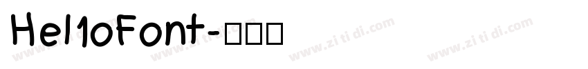 Hel1oFont字体转换