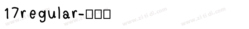17regular字体转换