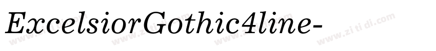 ExcelsiorGothic4line字体转换
