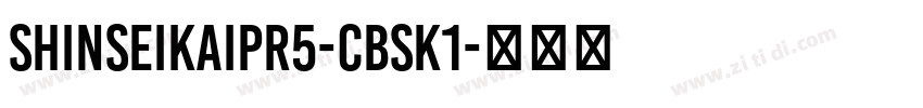 ShinseiKaiPr5-CBSK1字体转换