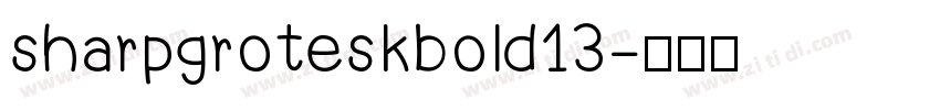 sharpgroteskbold13字体转换