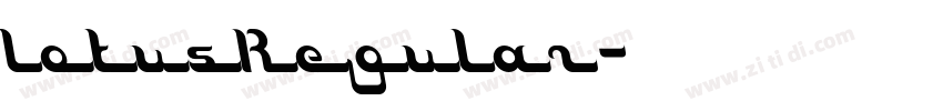 LotusRegular字体转换