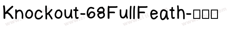 Knockout-68FullFeath字体转换
