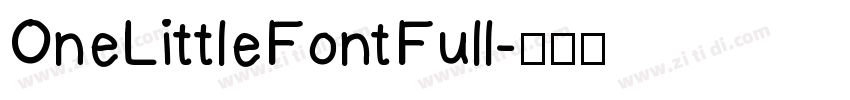 OneLittleFontFull字体转换