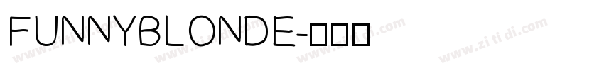 FUNNYBLONDE字体转换