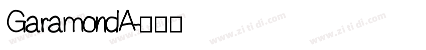 GaramondA字体转换