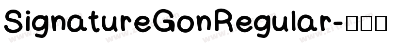 SignatureGonRegular字体转换 SignatureGonRegular字体转换