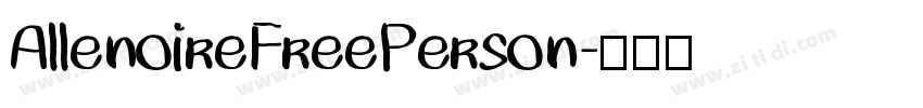 AllenoireFreePerson字体转换