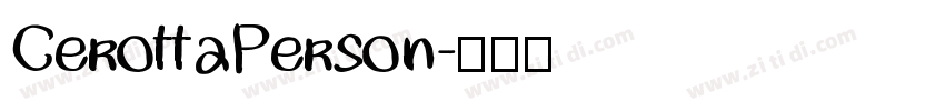 CerottaPerson字体转换
