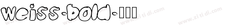 weiss-bold字体转换