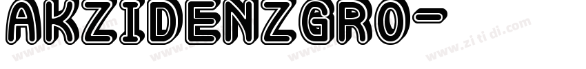 AkzidenzGro字体转换