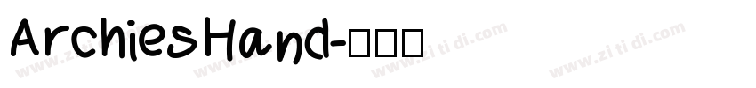 ArchiesHand字体转换