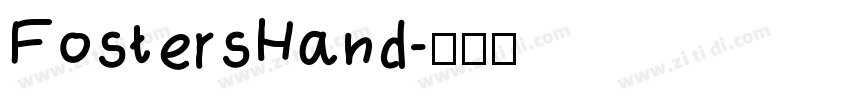 FostersHand字体转换