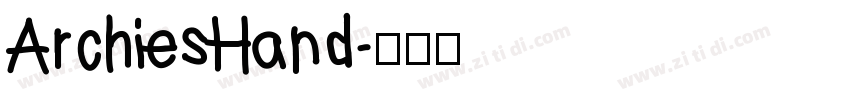 ArchiesHand字体转换
