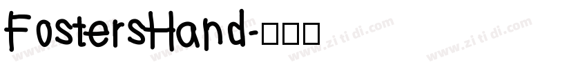 FostersHand字体转换