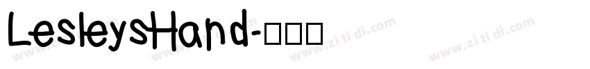 LesleysHand字体转换
